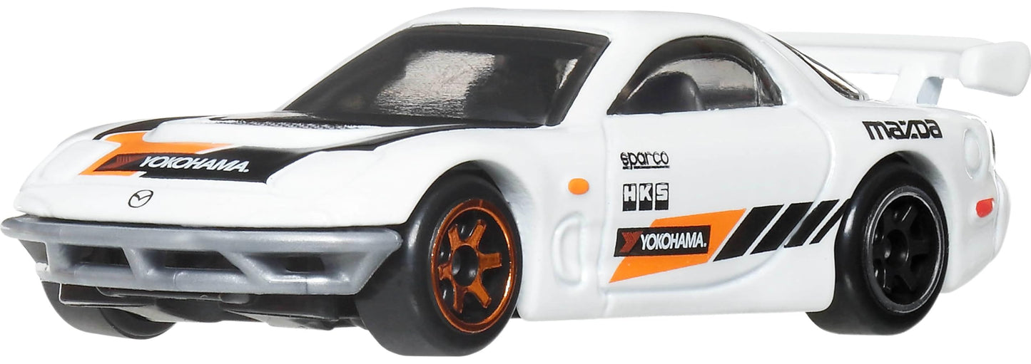 Hot Wheels 1:64 Scale Die-Cast Toy Cars, Set of 6 Japanese Vehicles with Elevated Deco (Styles May Vary)