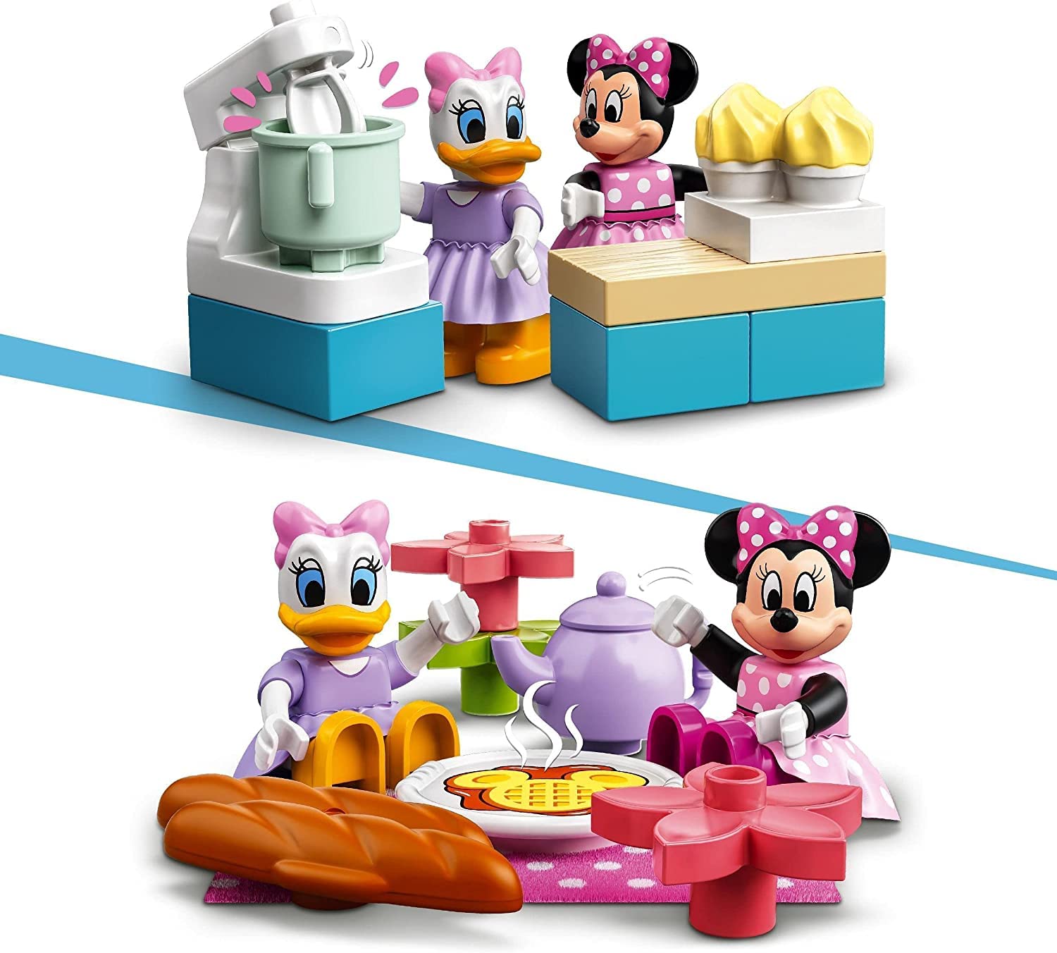 LEGO DUPLO Disney Minnie’s House and Café 10942 Dollhouse Building Toy for Kids with Minnie Mouse and Daisy Duck; New 2021 (91 Pieces)