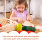 Melissa & Doug Cutting Food - Play Food Set With 25+ Hand-Painted Wooden Pieces, Knife, and Cutting Board