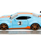 Jada Toys Big Time Muscle 1:24 2016 Chevy Camaro SS Widebody Gulf Die-Cast Car, Toys for Kids and Adults(Blue/Orange)