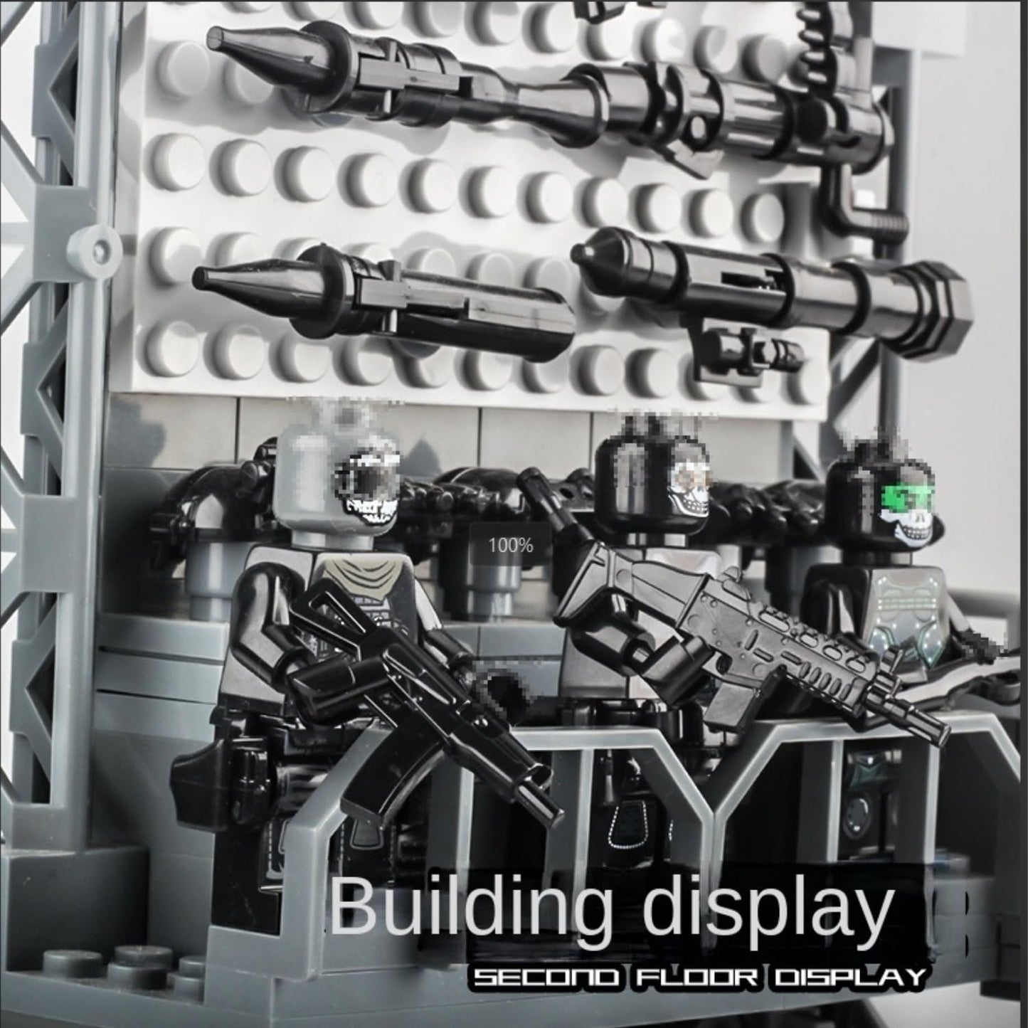 ELEFOCUS WW2 Military Base Building Blocks Set with Army Weapons Pack, SWAT Gear, Miniguns,Witch 6 Soldier Figures