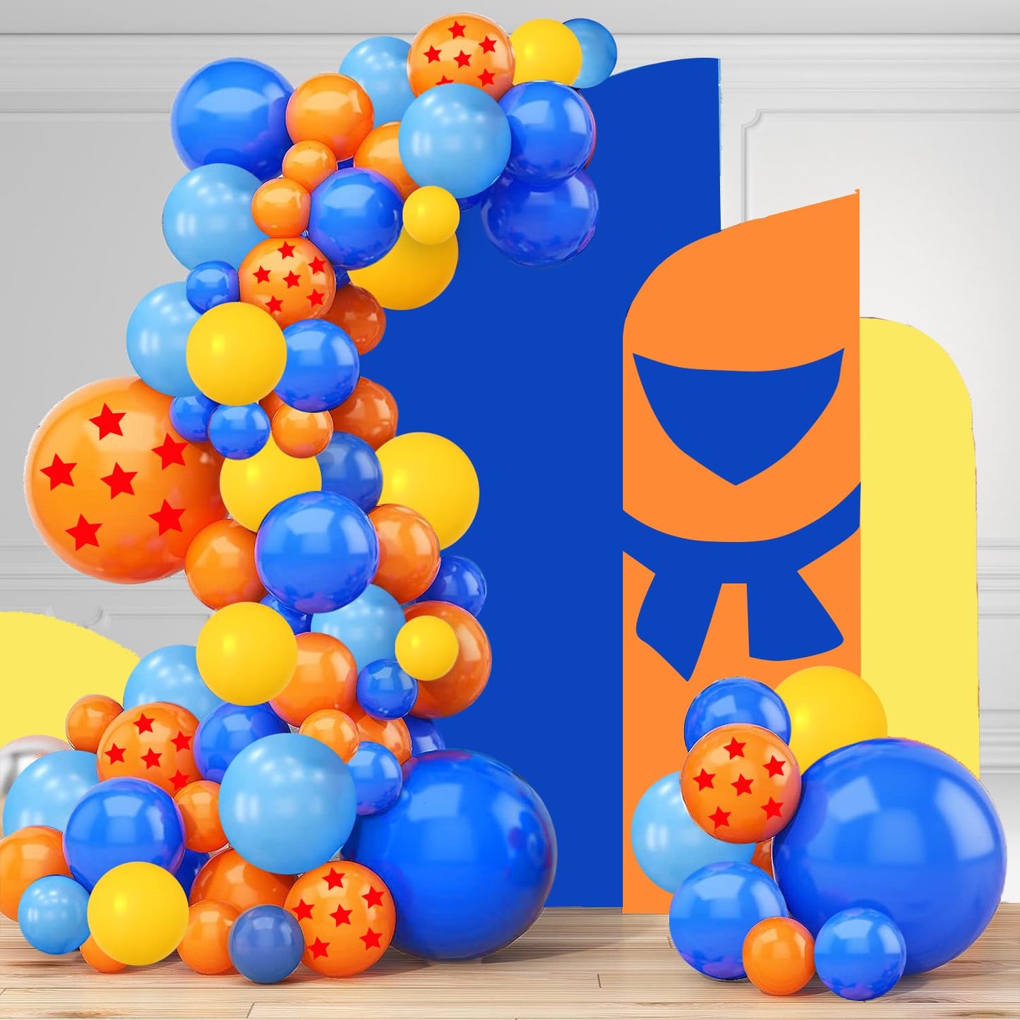 Dragon Balloons Dragon Z Party Supplies - 139 Pcs 7 Stars Balls Birthday Balloon Garland Arch Kit, Dragon Z Ball Latex Balloon Arch For Video Game