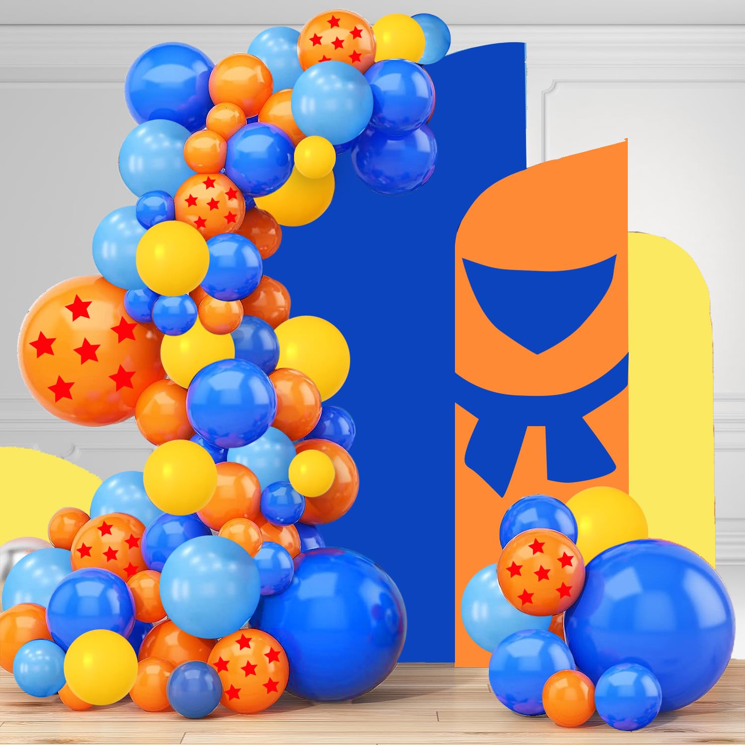 Dragon Balloons Dragon Z Party Supplies - 139 Pcs 7 Stars Balls Birthday Balloon Garland Arch Kit, Dragon Z Ball Latex Balloon Arch For Video Game