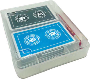 Baron Barclay Two Decks of ACBL Playing Cards in a Plastic Double Deck Box with Pencil