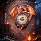 Rnfinewow 3D Puzzles for Adults, 3D Puzzle Fiery Dragon Clock Kit (with Pendulum), Wooden Puzzles for Adults Home Decor DIY Clock Crafts for Adult