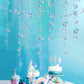 Decor365 Little Mermaid Party Decorations Purple Blue Bubble Garlands Hanging Bubbles Streamer Banner Backdrop Decor Ocean Theme Under The Sea Decor