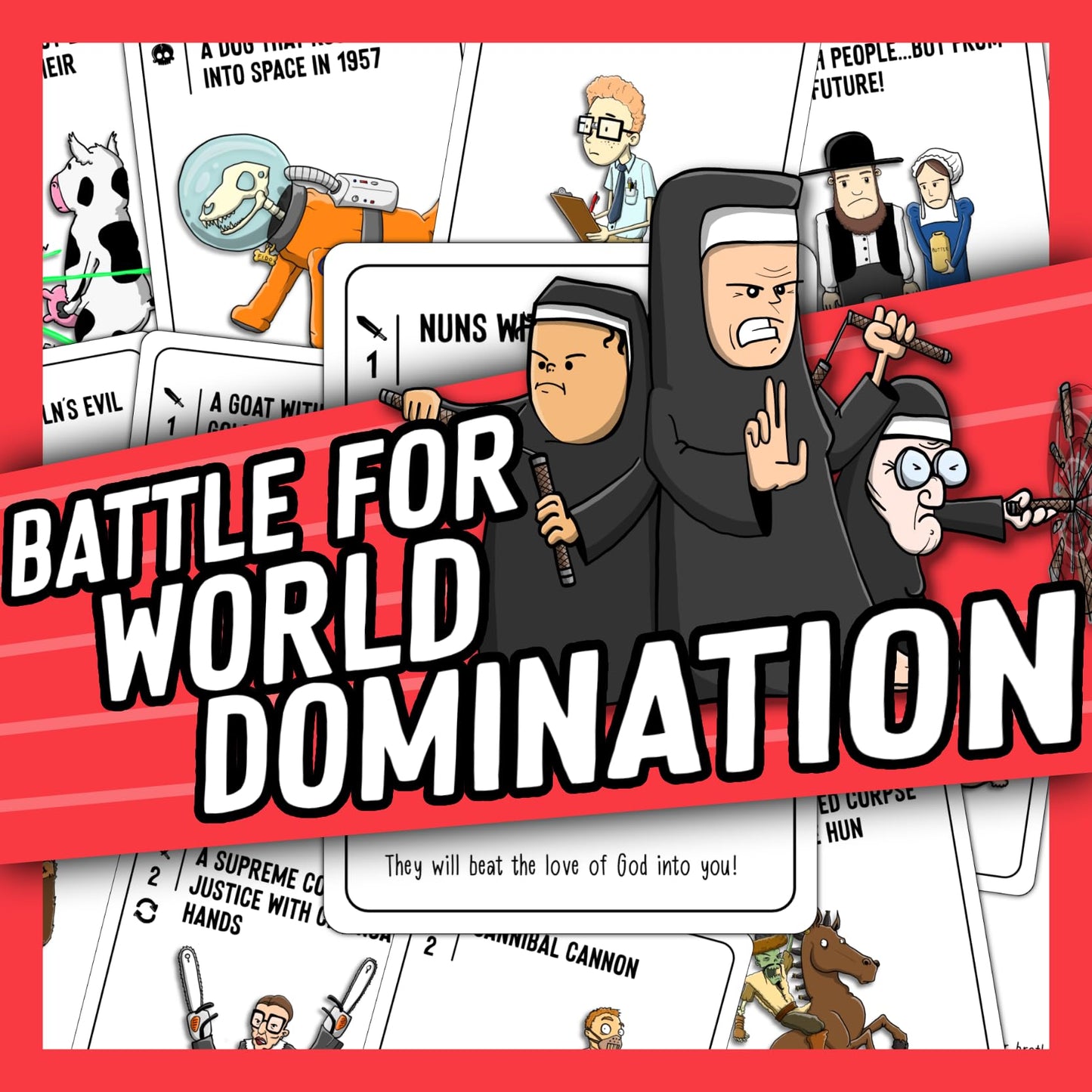 Rookie Mage Games Nuns with Nunchucks | Battle for World Domination in This Hilarous Card Game for Adults