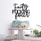 Unoggsor Forty Fucking Four Cake Topper - Happy 44th Birthday Cake Decor - Cheers to 44 Years Birthday Party Decorations Supplies, Black Glitter
