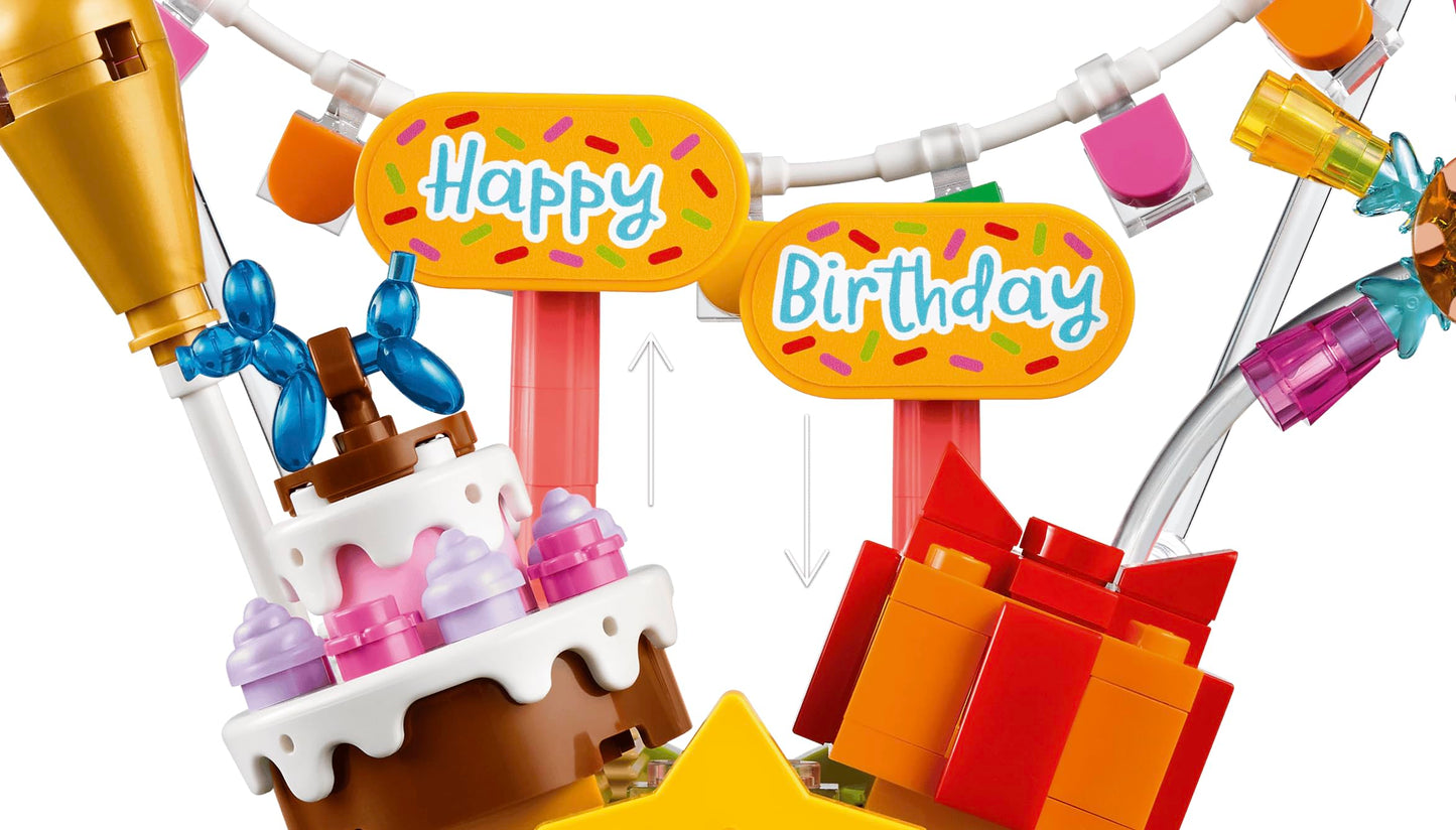 LEGO Gift Box Celebration Building Set for Kids - Happy Birthday Toy and Party Decoration for a Table or Shelf - Gift Idea for Boys and Girls Ages 7+