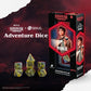 Stranger Things: Adventure Dice - Mike - 7pc RPG Set, Yellow Blue Swirl, Black Icons, Paladin Class, Collectible Roleplaying Game Accessory, Licensed