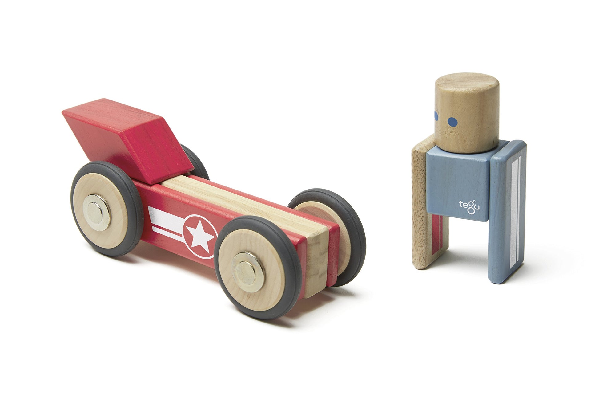 Tegu Daredevil Magnetic Wooden Block Set, 1-99 years old, 12 pieces