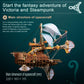 Keetopteep 3D Wooden Puzzles for Adults, DIY Fantasy Spaceship Wooden Puzzle Model Building Kits, 420pcs 3D Puzzles Model Educational Brain Teaser DIY