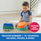 Educational Insights Hop to 10 Stepping Stones - Non Slip Nesting Stepping Stones for Kids, Early Math and Gross Motor Skills Toys for Toddlers 3-5