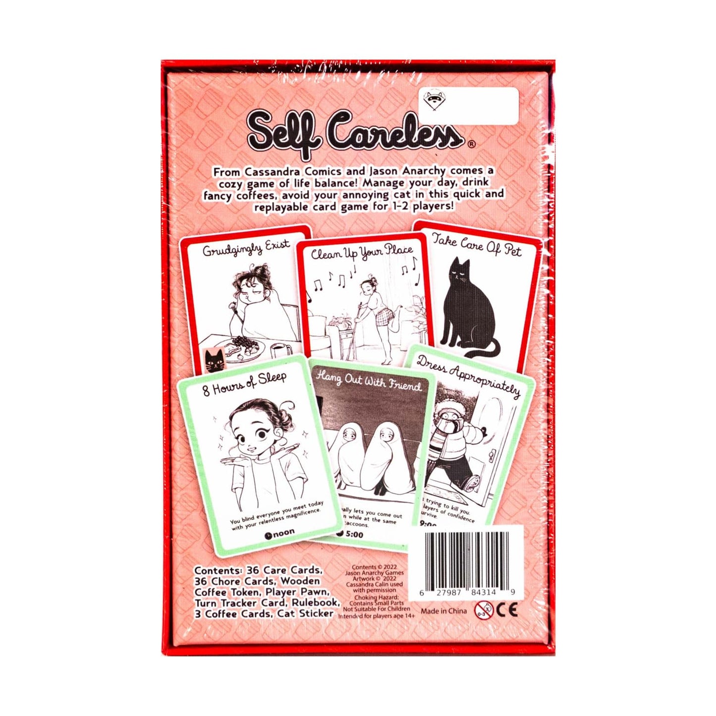 Jason Anarchy Games Self Careless Card Game - Relatable Humor - Cassandra Comics - 1 to 2 Players - Casual Card Game - Game of Life Balance