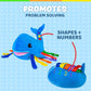 Buckle Toys - Blu Whale - Develop Motor Skills and Problem Solving - Counting and Color Recognition - Easy Travel Toy - Learning Material - Pre K