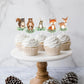 TTDQ 48pcs Woodland Cupcake Topper Animal Cupcake Toppers, Woodland Theme Baby Shower Decorations Woodland Creatures Baby Shower