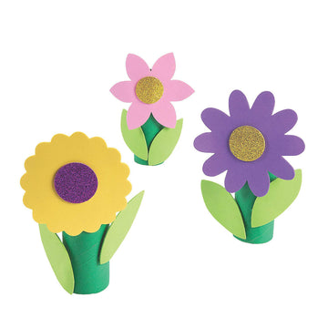 Fun Express Spring Flower Craft Kit - Creative & Educational DIY Craft Activities for Kids Ideal for Home Classroom & Group Projects - Perfect