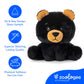 The Petting Zoo Black Bear Stuffed Animal Plushie, Gifts for Kids, Snugletz Zoologee Plush Toy, 7 in