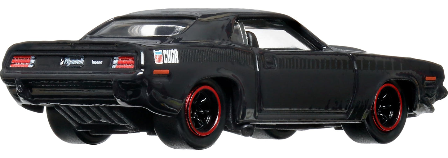 Hot Wheels Toy Car, Premium Fast & Furious 1:64 Scale Die-Cast 1970 Plymouth AAR Cuda for Collectors Inspired by Fast Movie Franchise