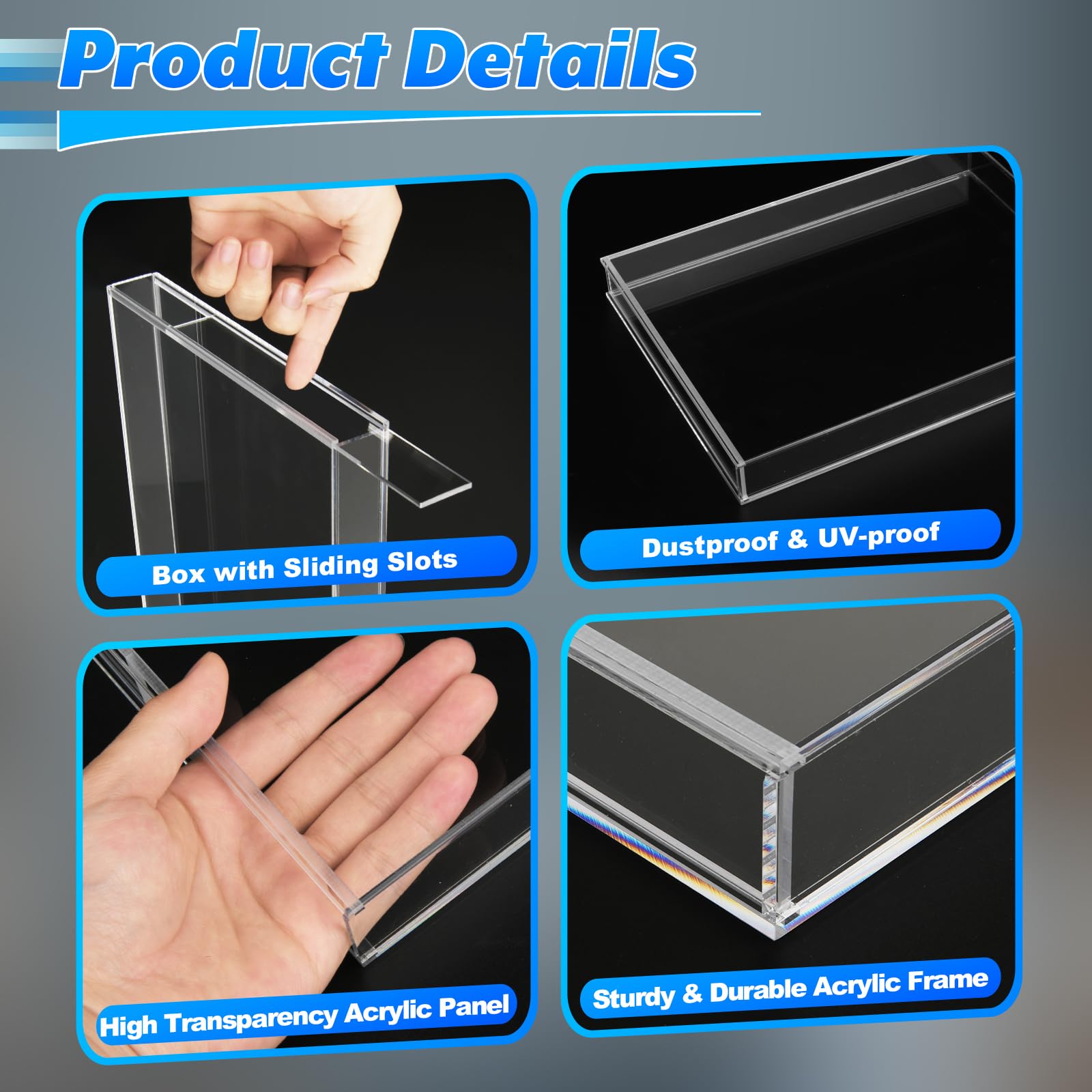 Clear Display Case for Magazine Book, Acrylic Magazine Book Frame Wall Mount, Collectible Magazine Book Storage, UV-Protection Display Magazine Book