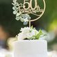 Happy 50th Anniversary Cake Toppers - 50th Anniversary Party Decorations, 50 Wedding Party, Company Decor, Wooden Decorations