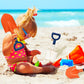 Benefine 2-Piece Beach Tool Set and Snow Shovels, 12.8" Plastic Sand Sifter Shovels for Kids Complete Gift Set Party Bundle