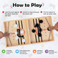 Fast Sling Puck Game, Wooden Air Hockey Board Game with 10 Spare Pucks & 2 Elastic Bands | 2 Player Table Fast-Paced Slingshot Games for Kids