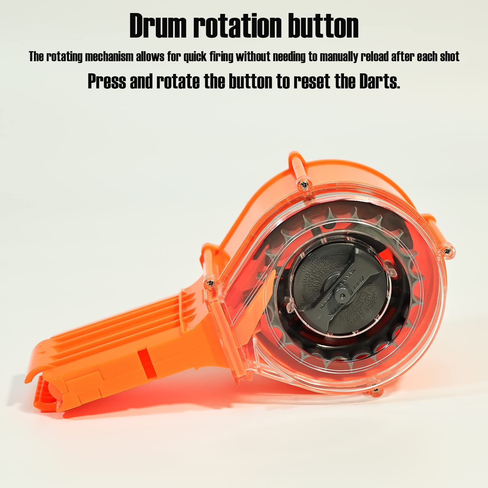 lififun Dart Drum, 25-Dart Drum Magazine for Nerf N-Strike Elite & Elite 2.0 Series Blasters