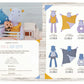 Organic Farm Buddies Blankie JoJo Hippo Blue