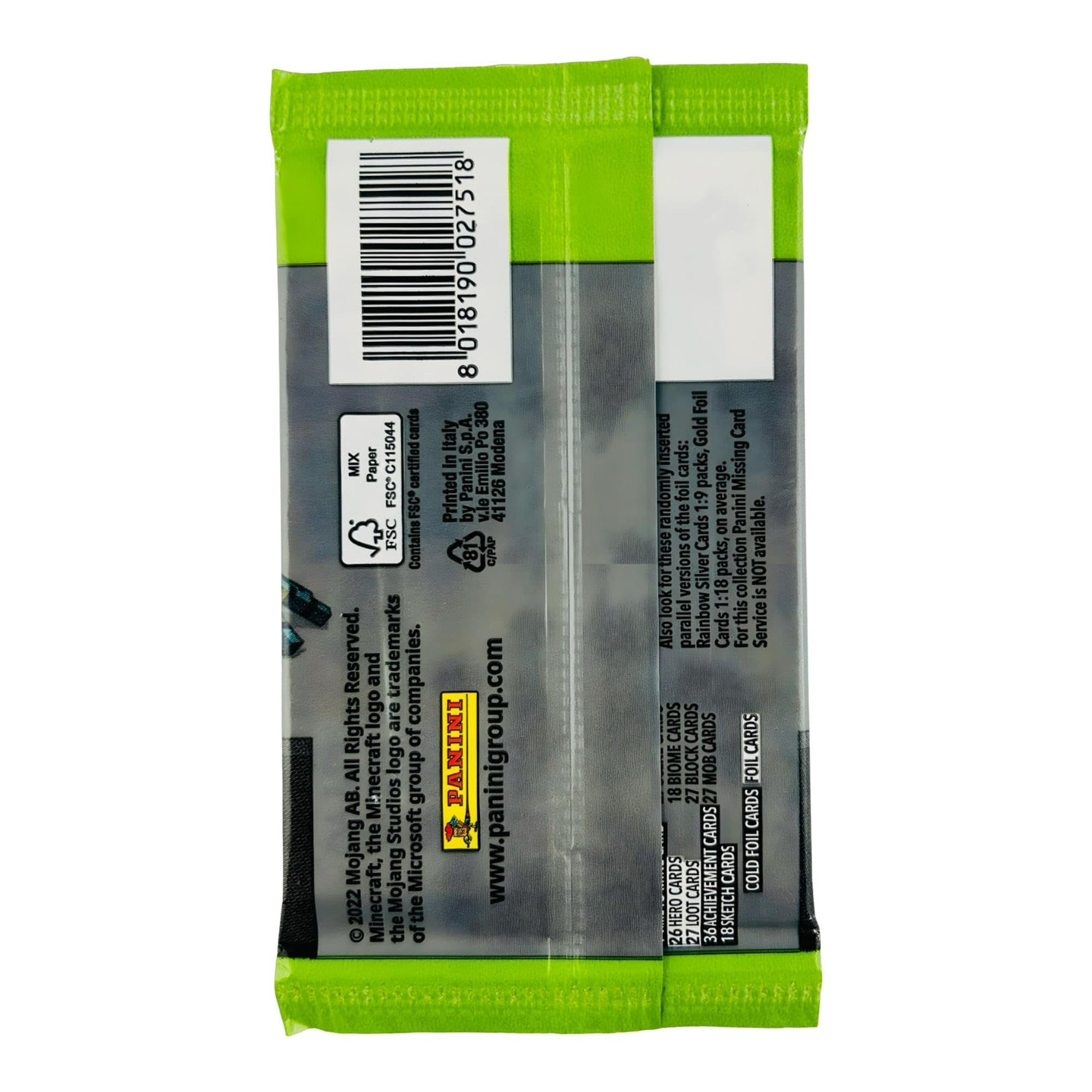 Panini Minecraft Mega Box - Official Trading Cards, 72 Cards per Box, Exclusive Foil Parallels, Rare Inserts, Great Gift for Kids & Gamers