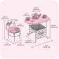 Badger Basket Elegant Tea Time Metal Doll Table and Chair Set with Accessories for 18 to 20-Inch Dolls - Perfect for Playtime Tea Parties