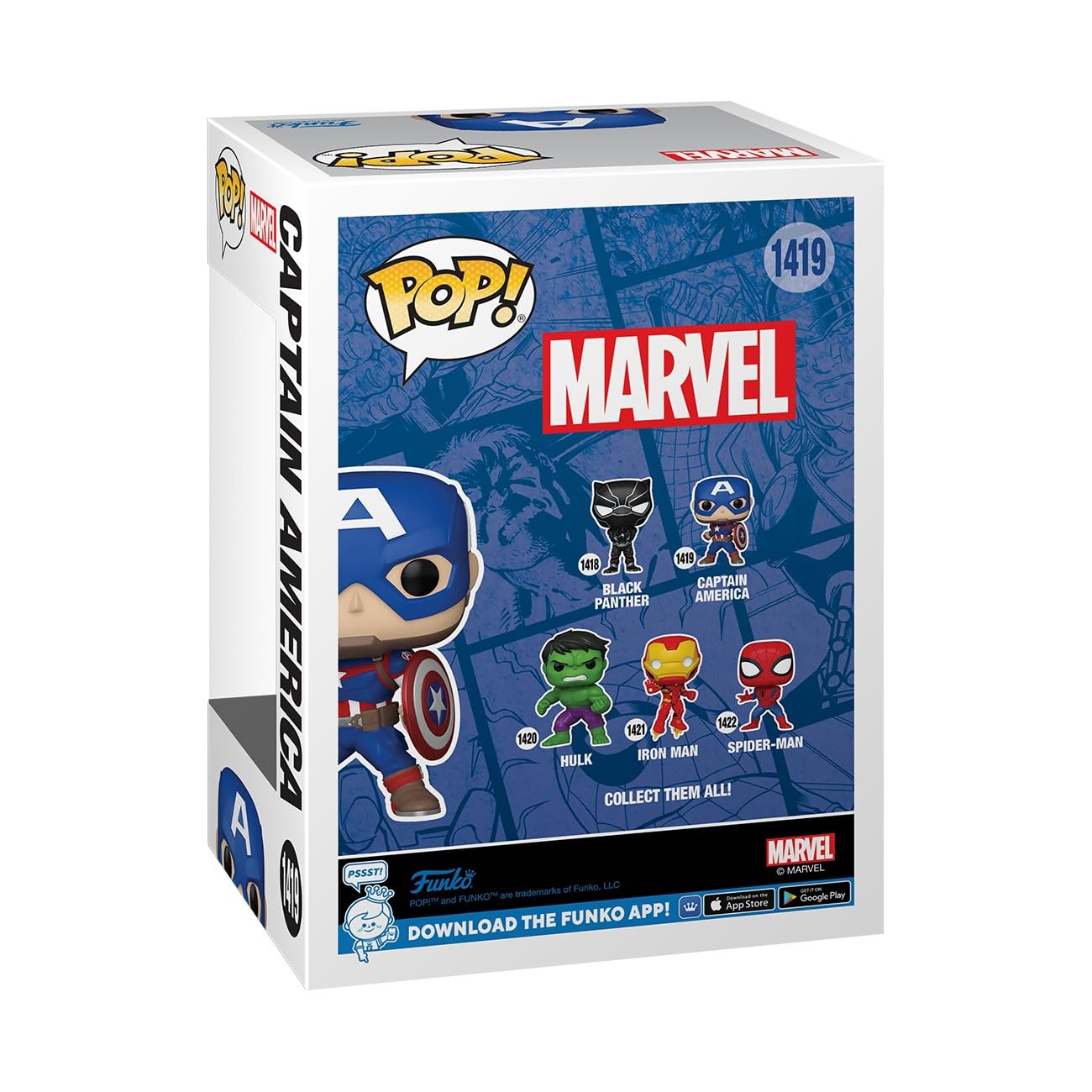 Funko Pop Marvel - Captain America - Marvel Comics - Collectable Vinyl Figure - Gift Idea - Official Merchandise - Toys for Kids & Adults