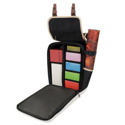 ENHANCE Designer Edition Compact MTG Backpack with Customizable Interior Fits Magic the Gathering, Lorcana & more - Accessory Pocket for Dice Bags