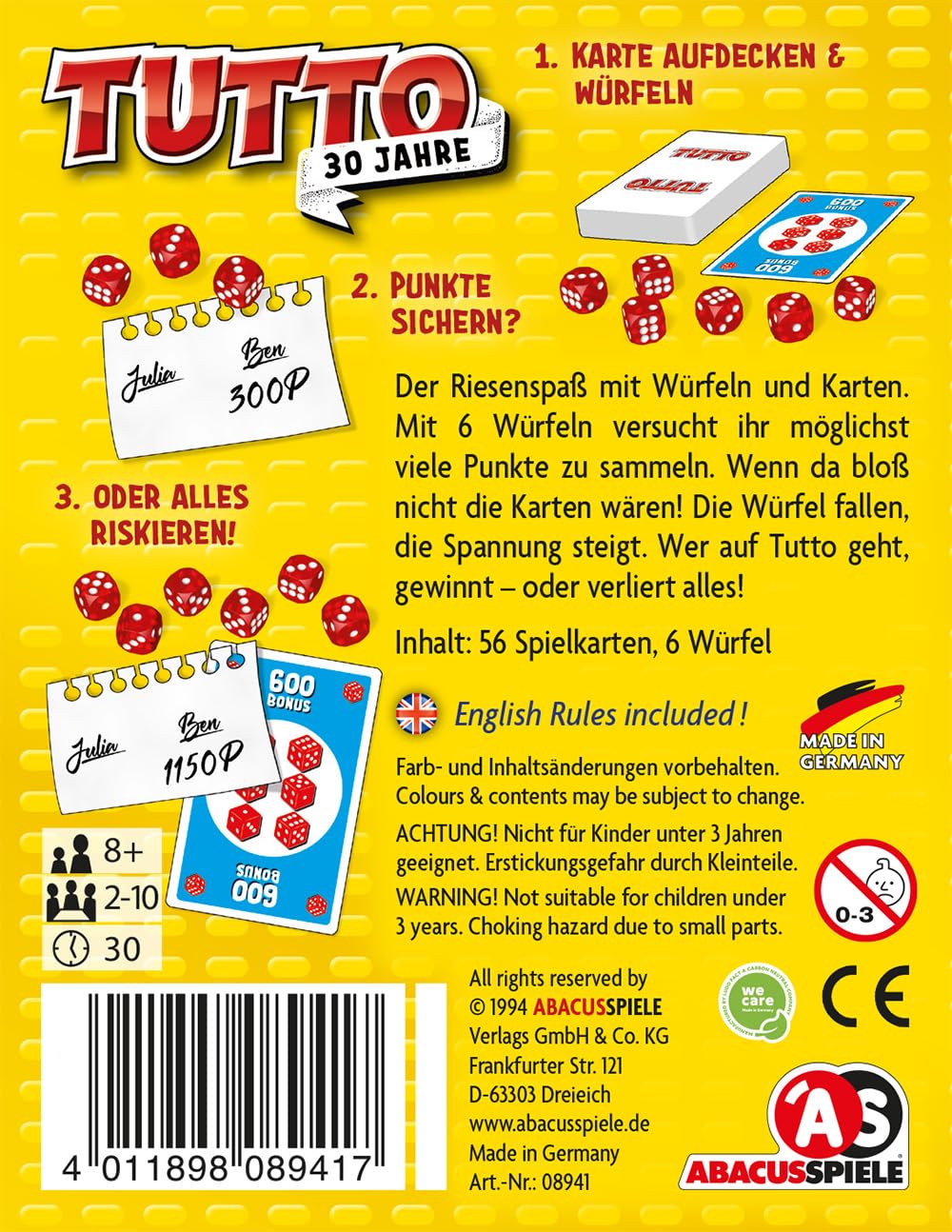 Abacus Spiele ABA08941 Volle Lotte Tutto Card Game