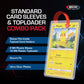 BCW Card Sleeves and Toploaders for Card Combo - 500 Count | Premium Top Loaders and Acid-Free Penny Sleeves | Great for Football, Magic: The