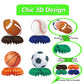 12pcs Sports Themed Birthday Party Decorations Sports Table Honeycomb Centerpieces Football Basketball Baseball Soccer Table Centerpieces Boy's