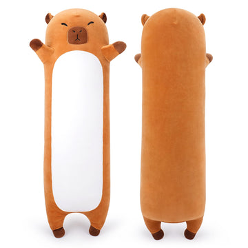 Sprinqdawin Large Capybara Stuffed Animal,33.5” Long Capybara Plush,Cute Plushies Animal Body Pillow,Kawaii Big Plush Toy Animals Gifts,Animals