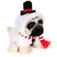 GUND Doug The Pug Snowman Holiday Plush Stuffed Animal Dog, 5"