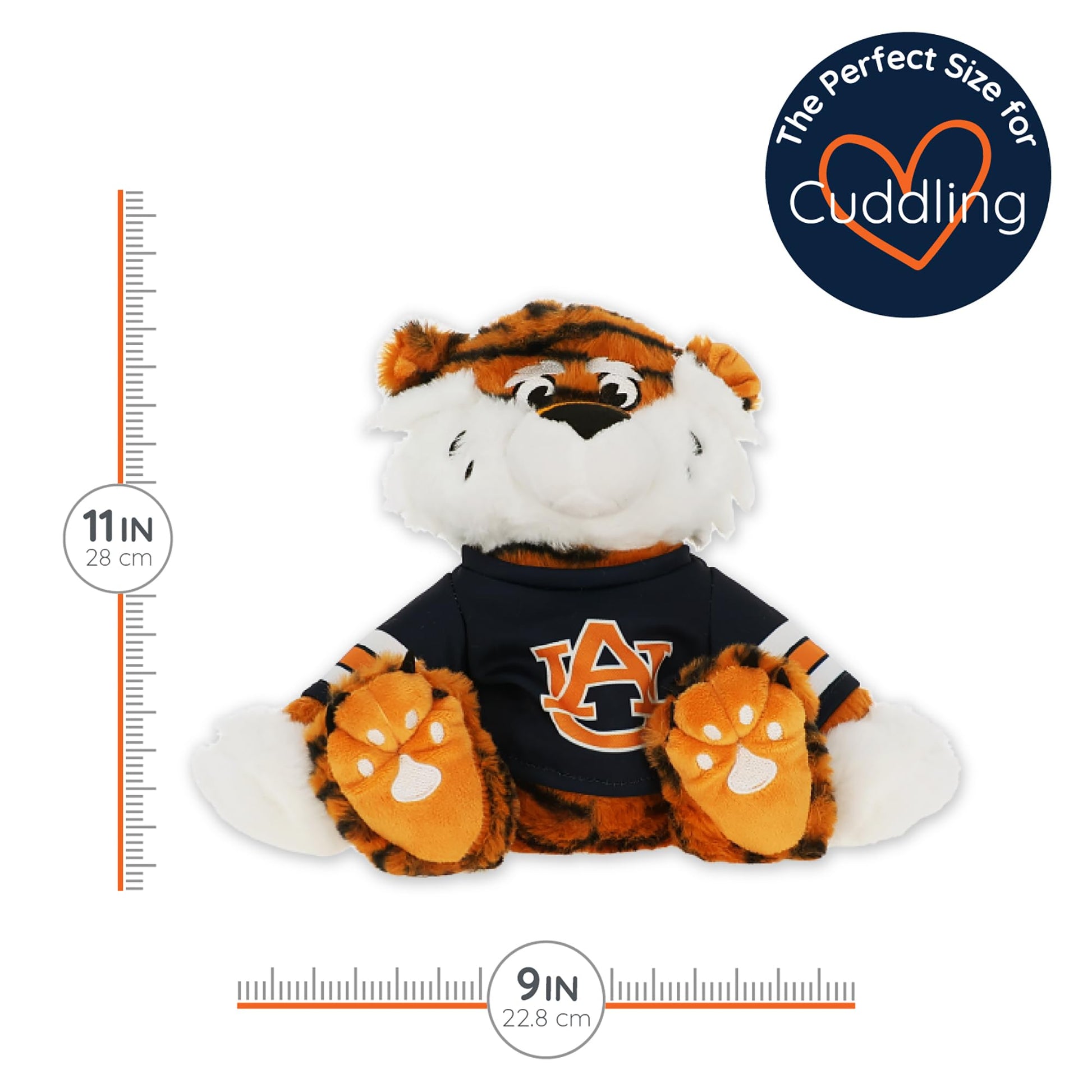 Warm Pals Aubie the Tiger Auburn University Mascot AU - Heatable Coolable Bedtime Comfort Plushie - 1.5lbs - Cozy Microwavable Lavender Scented Plush