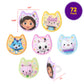 DecoPac DreamWorks Gabby's Dollhouse Rings, 72 Cupcake Decorations Featuring Gabby, Pandy Paws, Irresistible Kitty Characters, and Super Fun