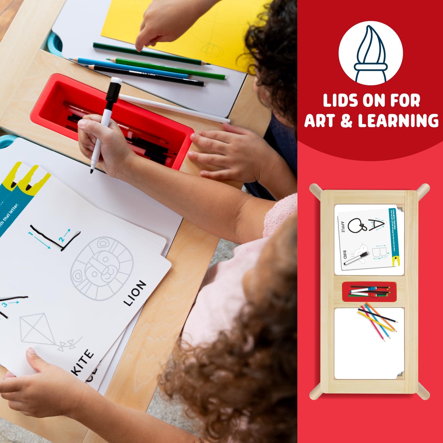 Chuckle & Roar - Play and Create Sensory Table - Indoor Mess Free Fun - Sensory and Tactile Engagement - Great for Preschoolers - Ages 3 and Up