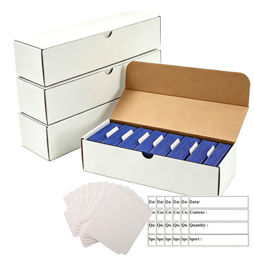 4 Pack Trading Card Storage Box,3200 Count Bulk Box Card Toploader Storage