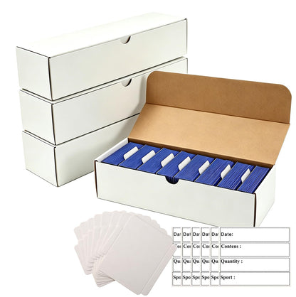 4 Pack Trading Card Storage Box,3200 Count Bulk Box Card Toploader Storage