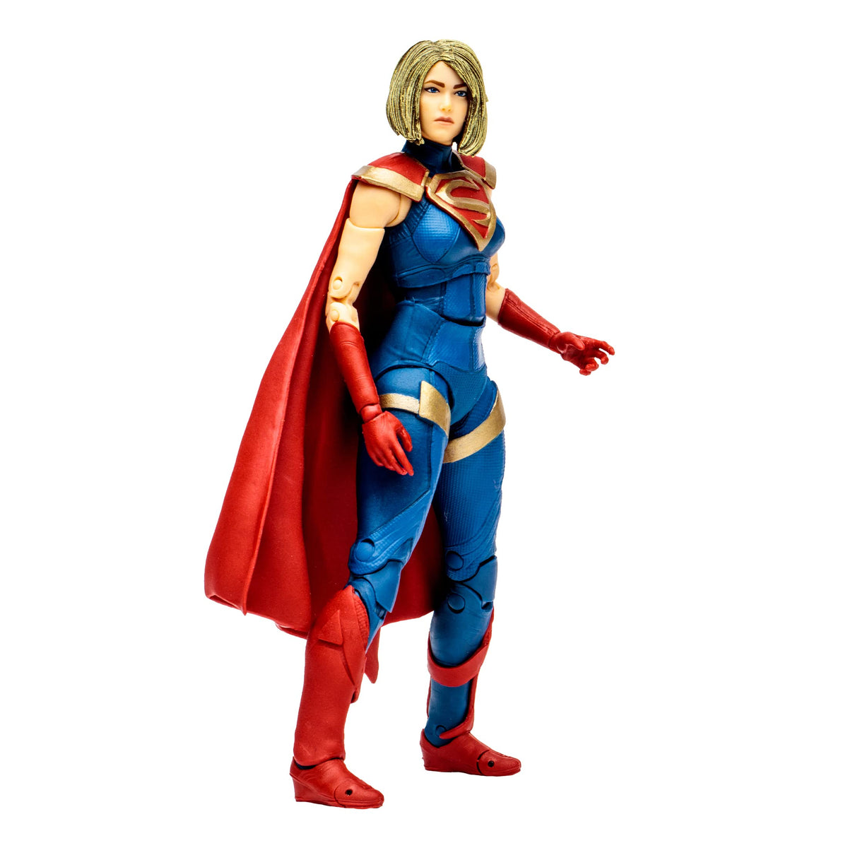 McFarlane Toys, DC Comic 7-inch Supergirl Action Figure with 22 Moving Parts, Collectible DC Injustice 2 Video Game Figure with Stand Base, Comic and