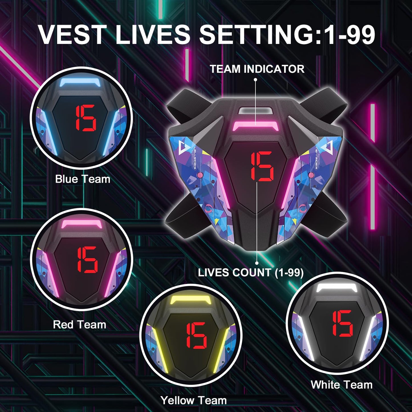 Laser Tag Set of 4, Gifts for 8 9 10 11 12 13 Year Old Boy Birthday