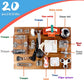 Canuan 20-in-1 Busy Board for Toddlers - Travel Toy Activity Board for Fine Motor Skills - Toys for 3 Years Old Kids With Switch, Locks, Shoe Laces