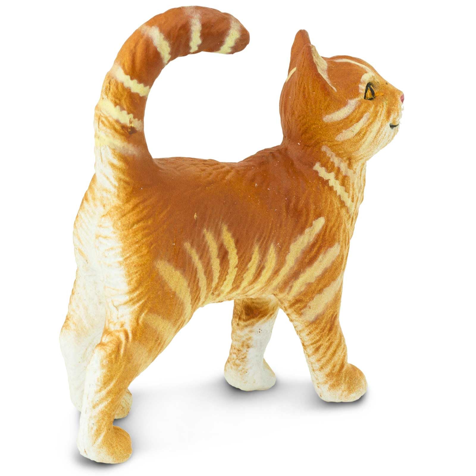Safari Ltd. Tabby Cat Figurine - Detailed 2" Plastic Model Figure - Fun Educational Play Toy for Boys, Girls & Kids Ages 1+