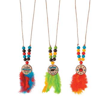 Feather Necklace Craft Kit-12 - Crafts for Kids and Fun Home Activities