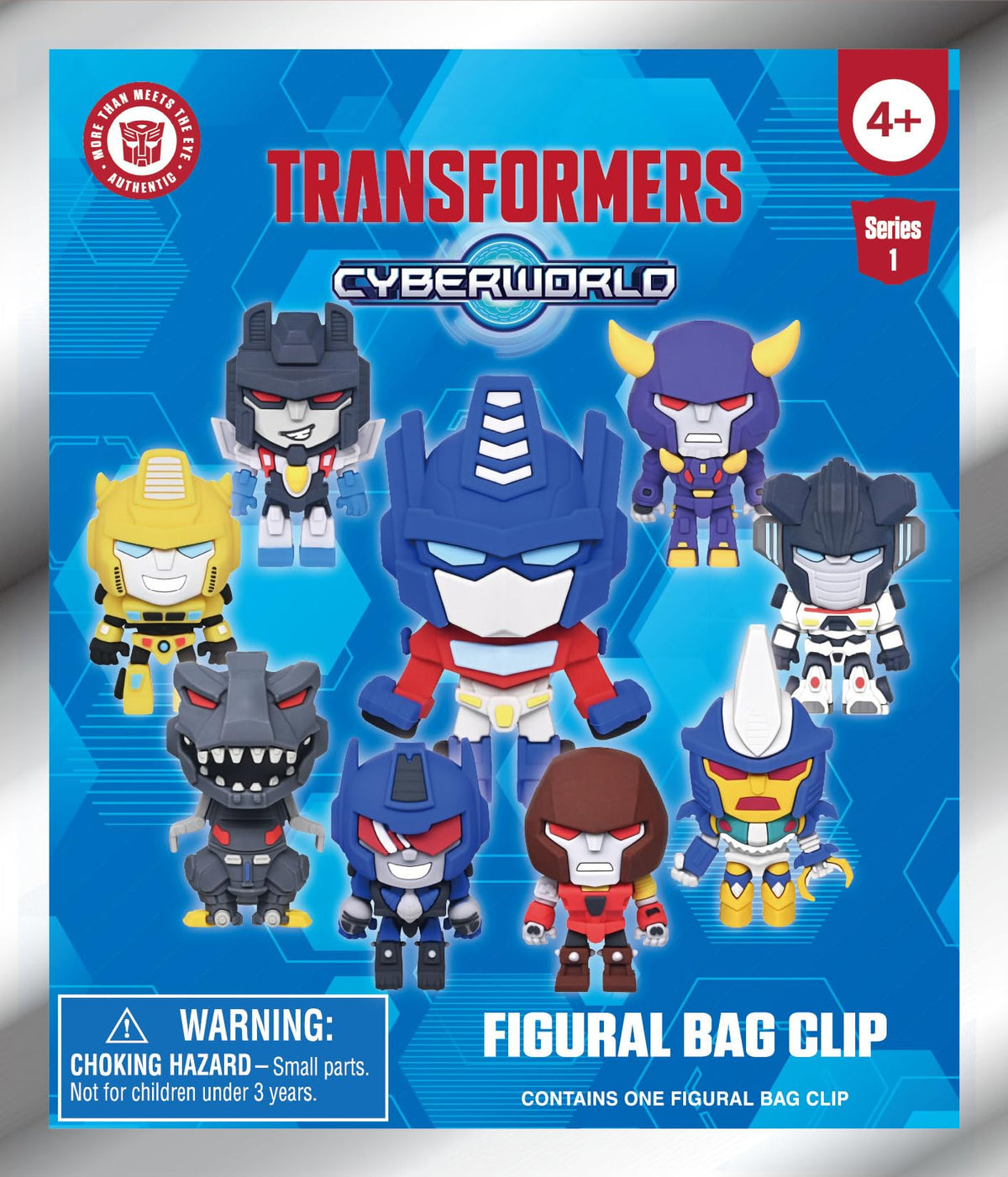 Transformers: Cyber World Series 1 - 5" Collectible Bag Clip - Blind Bag (ONE Random Figure) - Transformers Character Keychain/Backpack Accessory |
