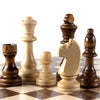 AMEROUS Chess Pieces Only, Wooden Hand Carved Tournament Chessmen with 4.12" Inches King, 2 Storage Bags for Chess Board Game, Replacement of Missing